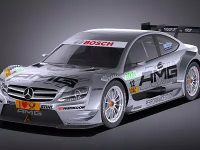 Mercedes C AMG DTM 2012 -2014 VRAY 3D model