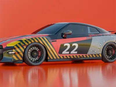 Nissan GTR with Custom Livery 3D model