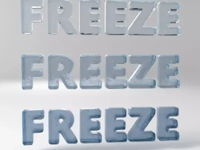 Freeze ice cubes Low-poly 3D model