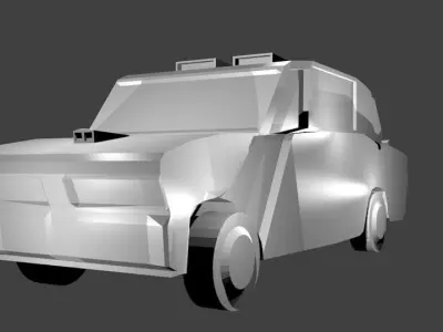 The Car police Low-poly 3D model