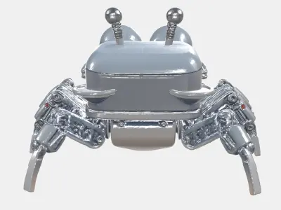 Robot Crab Free low-poly 3D model