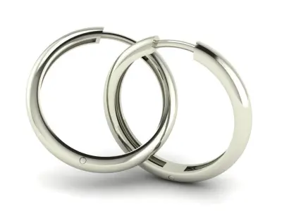 18mm round earrings 3D print model