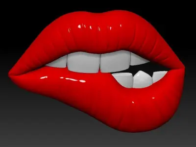 LIPS BITTEN DETAILED DECOR 3D print model