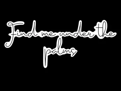 Find Me Under The Palms Neon Sign 3D model