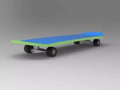 Skateboard Low-poly 3D model