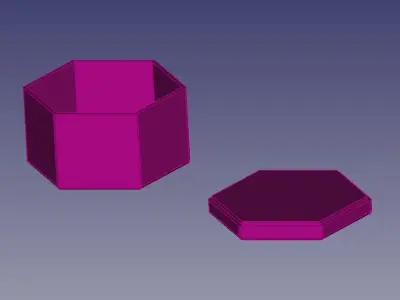 Hexagonal Box Free 3D print model
