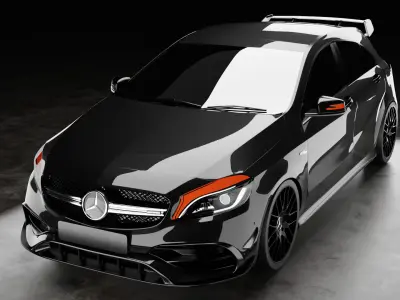 mercedes-benz-a45-amg-2018 3D model