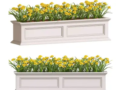 Window and Balcony Flower Box 3D model