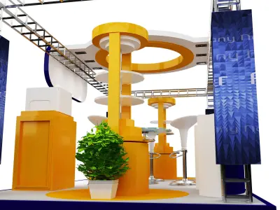 Exhibitions Kiosk Partition Booth advertising Stand Design 3D model purchase