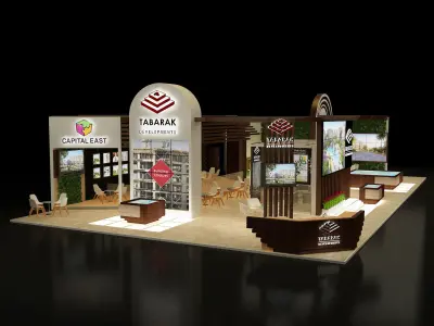 Booth Exhibition Stand a243b 3D model