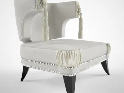 Taylor Llorente STYLISED NEOCLASSICAL HIGH BACK ARMCHAIR 3D model