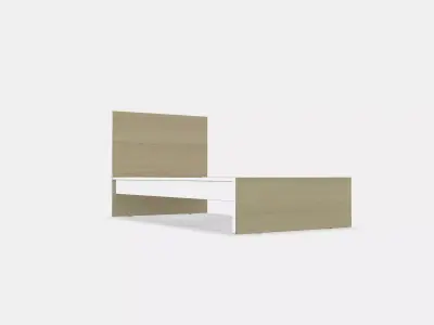 MALM Bed frame high 44 3D model