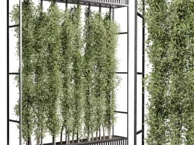 Vertical Wall Garden With Metal frame set 54 Low-poly 3D model