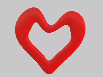 Heart icon v 35 3D model