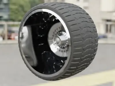 WHEEL FOR CUSTOM TRUCK 18M-R6 Front and doubled back 3D print model