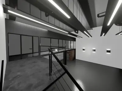 Warehouse car studio interior 3D model