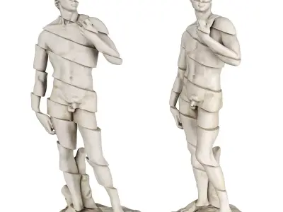 David Michelagnolo stripes sculpture 3D model