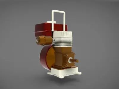 Yanmar gasoline engine  3D model