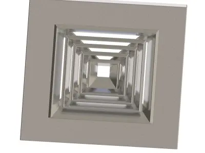 Square Air Conditioning Vent 3D print model