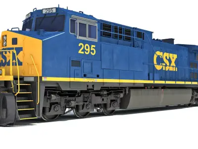 CSX Diesel Electric Locomotive 3D model