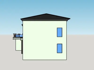 Architectural 3D model house 3D model