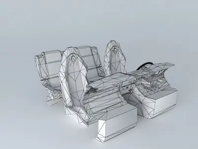 Car interior with details  Free 3D model