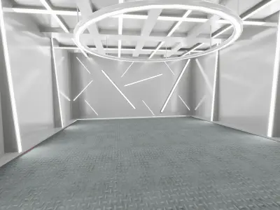 Car studio interior 3D model