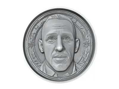 Franck Ribery Footballer Medallion 3D print model