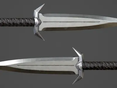 Assassin Knife PBR Game-Ready Low-poly 3D model