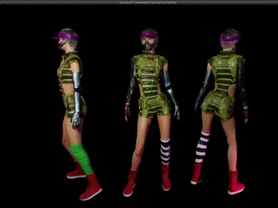 cyberpunk sgp1 unreal engine asset Low-poly 3D model