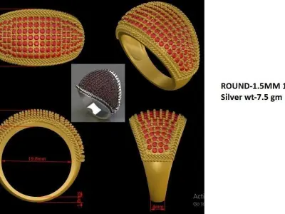 Gents Ring - Ready to Print-3D 3D print model