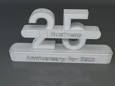  25 years anniversary 3d model a661a 3D model