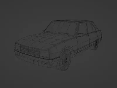 Peugeot 504 SRX Low-poly 3D model