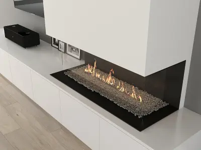 Fireplace With Decor 31 3D model