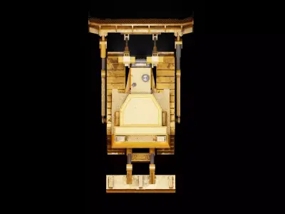 Bulldozer Low poly 3d Model Low-poly 3D model
