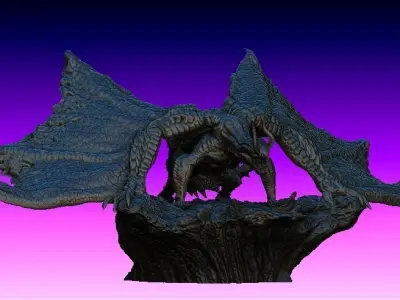 monster Hunter Gore Megala statue 3D model