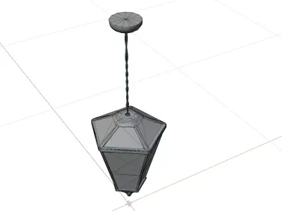 Geometric Hanging Lantern Elegant 3D Model with PBR Materials 3D model