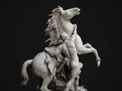 Marly Statue Low-poly 3D model
