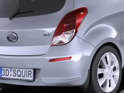 Hyundai i20 3door 2014 VRAY 3D model