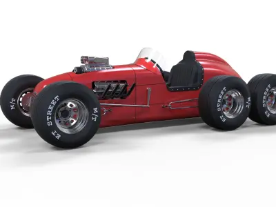 Upgraded Pat Clancy Special six-wheeler 3D model