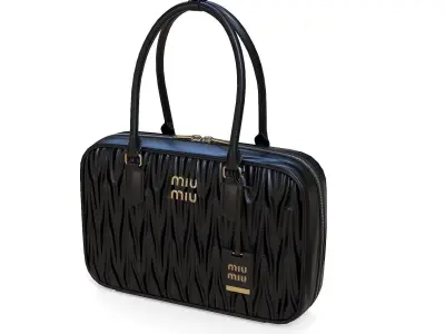 Miu Miu Matelasse Nappa Leather Bag Black Low-poly 3D model