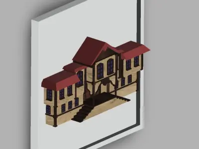 3D Frame Bay Window House 3D print model
