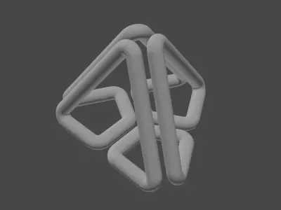 Tetrahedron one line Free 3D print model