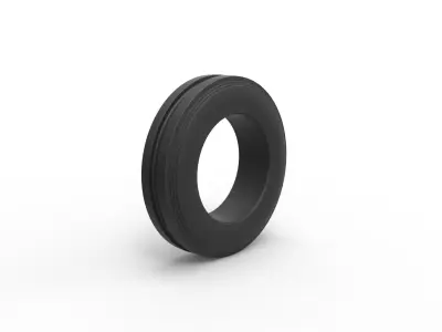 Tractor front tire 3 Scale 1 to 25 3D print model