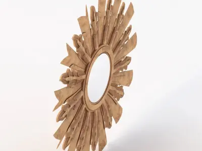 Hand Carved Sku Goya G Antique Mirror 3D model