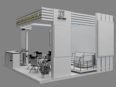  Booth Exhibition Stand a19 3D model