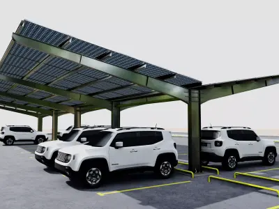 Y TypeSolar Carport Type 3D model