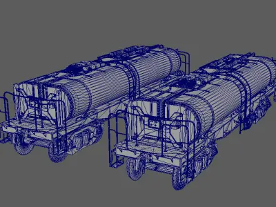 Next Generation Train Oil Tank Car Leather Low-poly 3D model