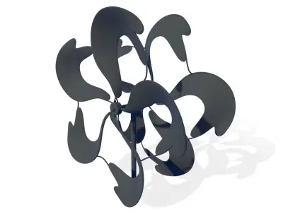 Copper Barlowe Contained Energy Wind Rotator 3D model