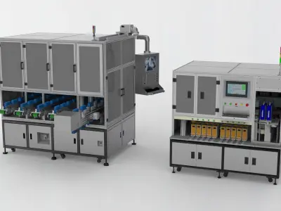 Battery Sorting Machine Assembly 3D model